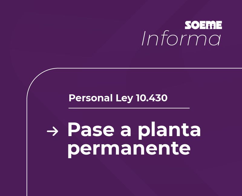 Pase a planta permanente para personal 10.430